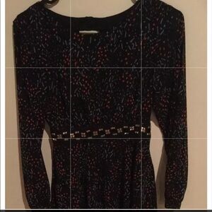 BCBGeneration Sheer Sleeves Skirt Fancy Waist 0